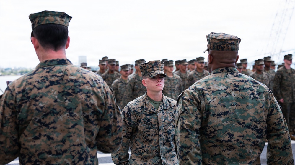 15th MEU Marine Earns Meritorious Staff Sergeant Promotion, NCO of the Year Service-Level Award Amid TF Ashland Deployment