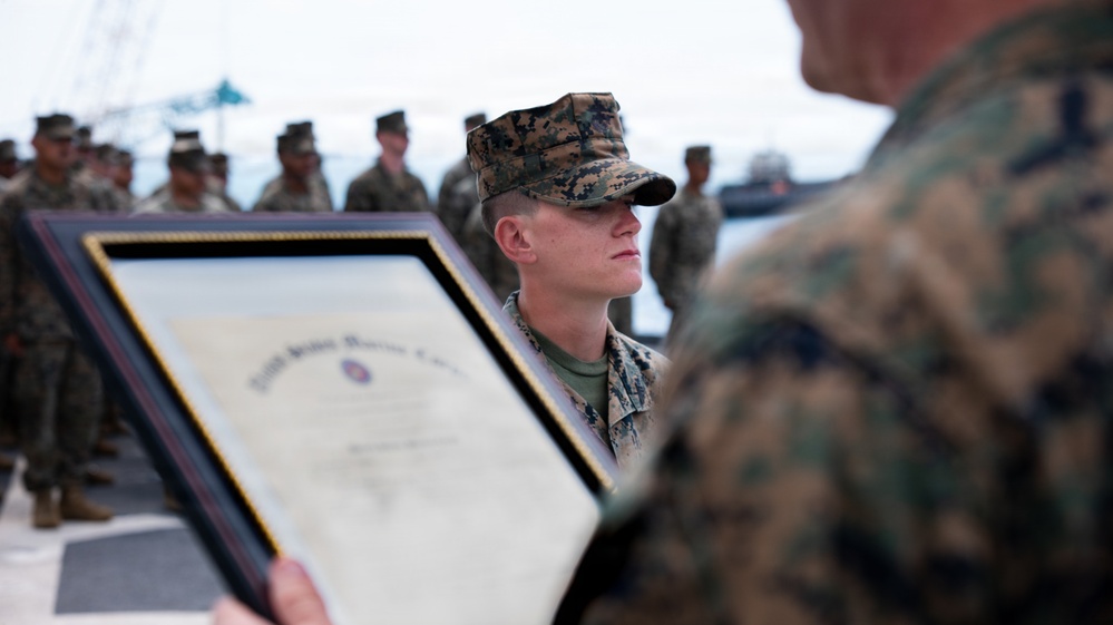 15th MEU Marine Earns Meritorious Staff Sergeant Promotion, NCO of the Year Service-Level Award Amid TF Ashland Deployment