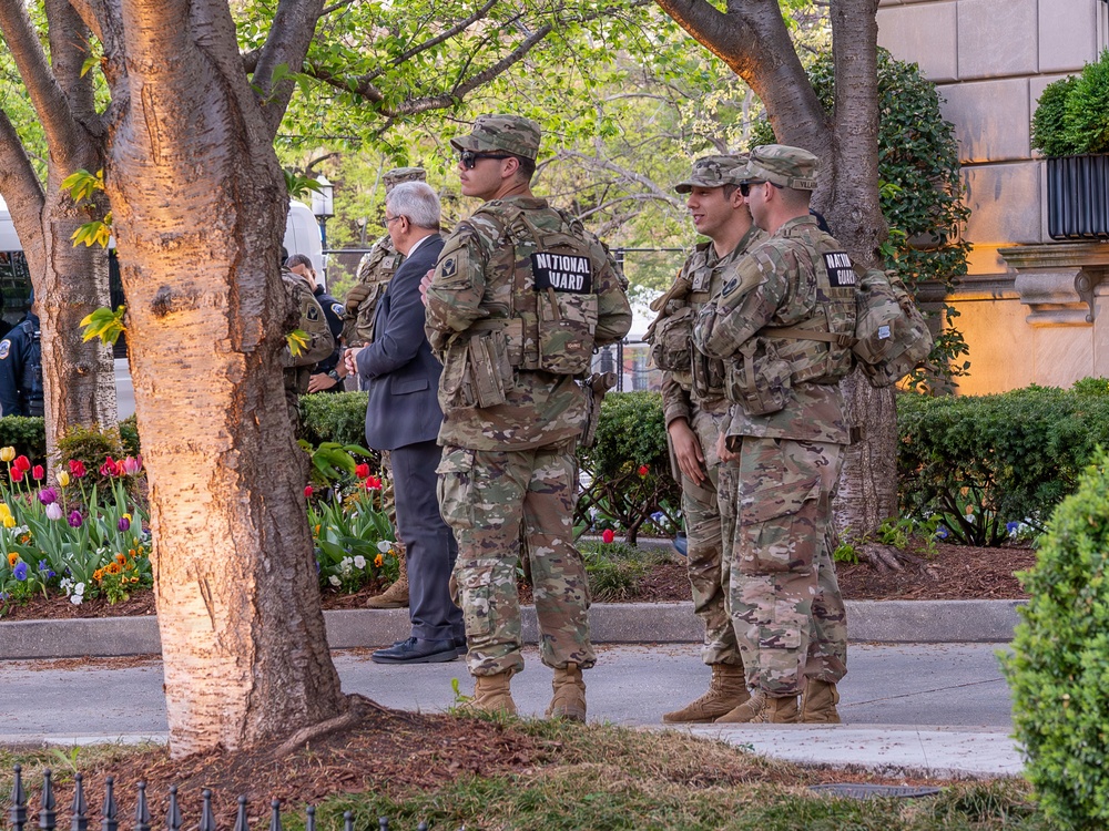 JTF - DC secures area near White House during demonstrations