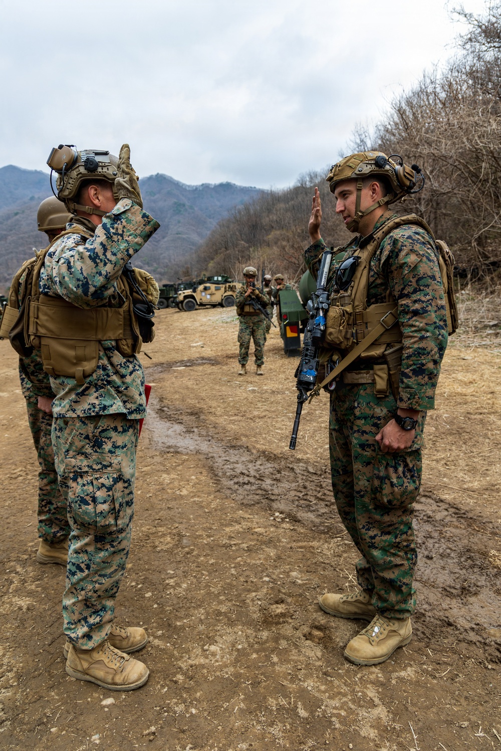 U.S. Marines with 3/12 Hold a Formation for Promotions and Awards during KMEP 26.1