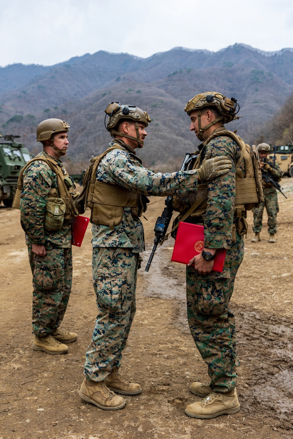 U.S. Marines with 3/12 Hold a Formation for Promotions and Awards during KMEP 26.1
