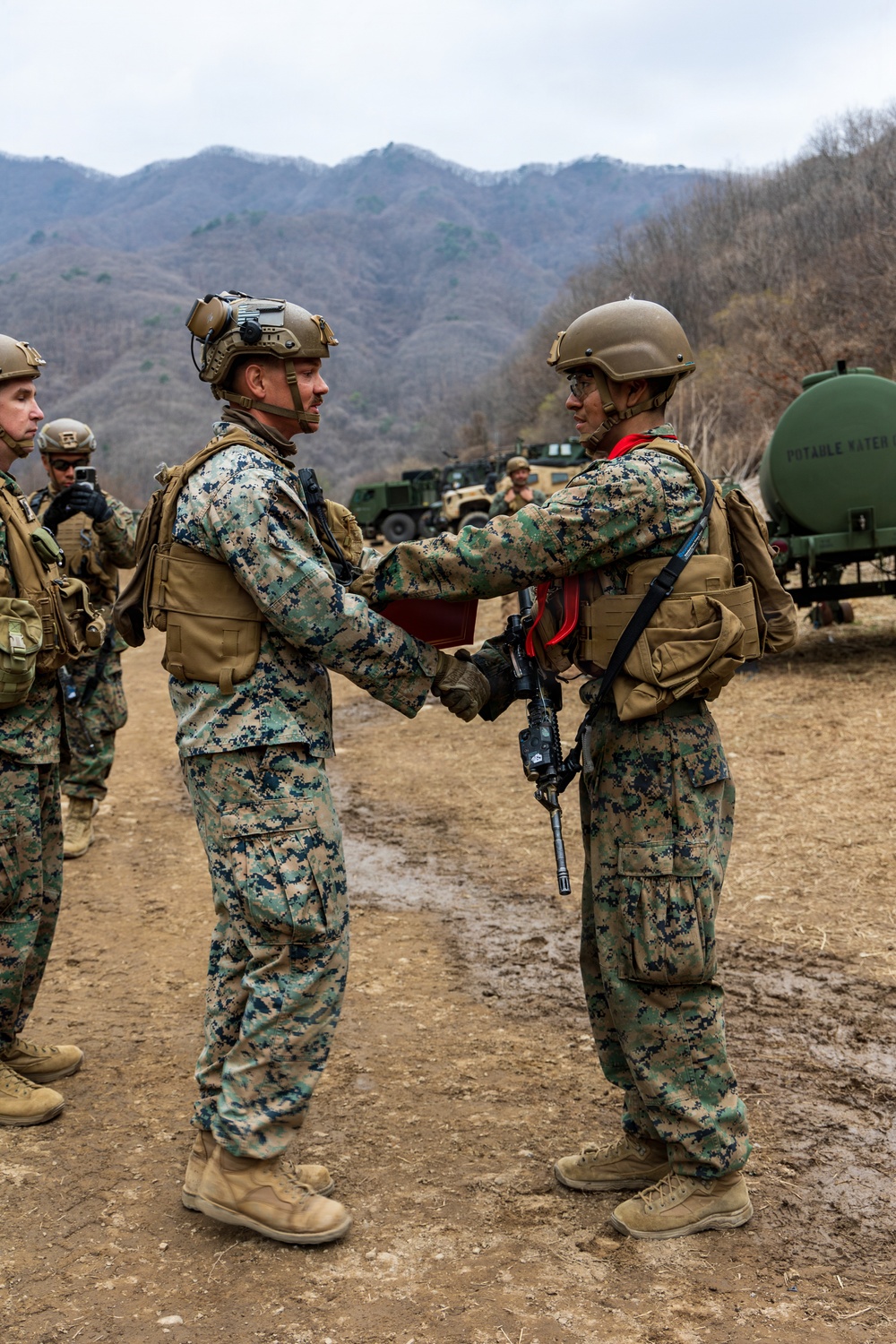 U.S. Marines with 3/12 Hold a Formation for Promotions and Awards during KMEP 26.1