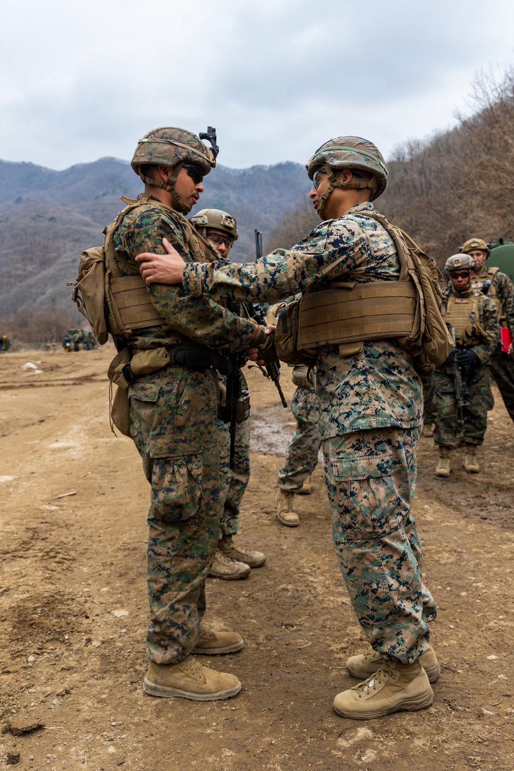 U.S. Marines with 3/12 Hold a Formation for Promotions and Awards during KMEP 26.1