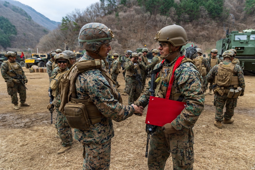 U.S. Marines with 3/12 Hold a Formation for Promotions and Awards during KMEP 26.1