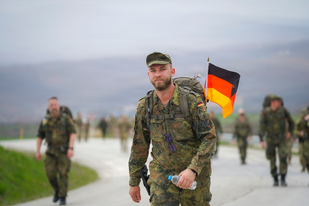 KFOR Soldiers honor fallen service members during German 16K3 Memorial March in Kosovo