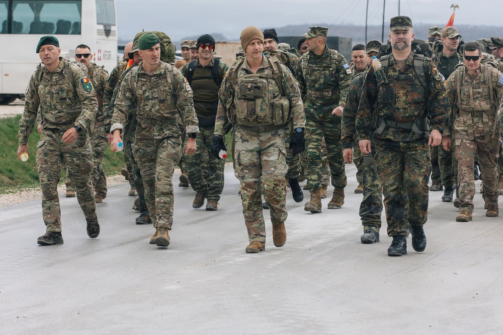 KFOR Soldiers honor fallen service members during German 16K3 Memorial March in Kosovo