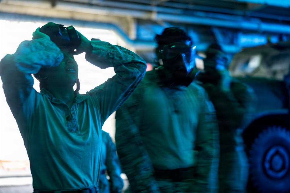 22nd MEU (SOC) | CLB-26 PTs during CBRN Drill Aboard USS San Antonio