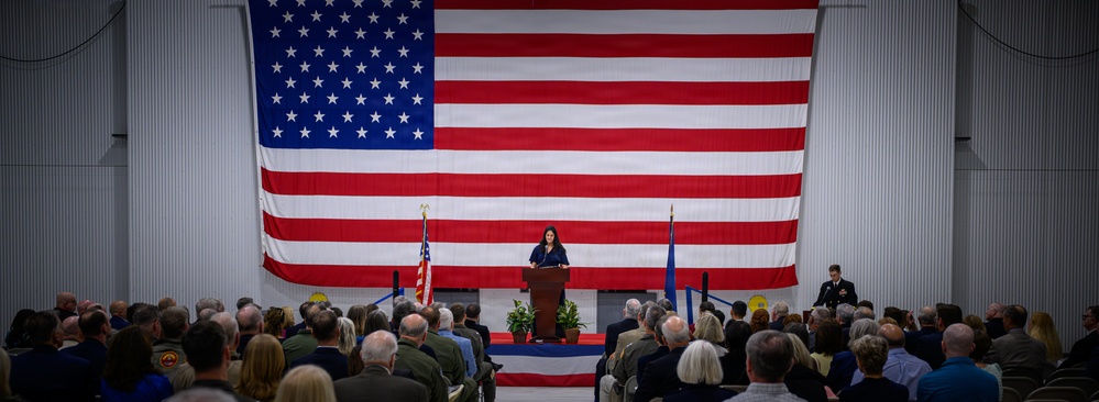 Navy dedicates MQ-25 hangar to fallen test pilot