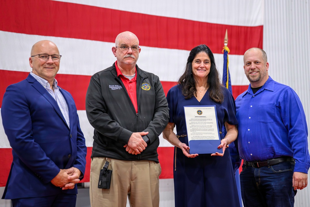 Navy dedicates MQ-25 hangar to fallen test pilot