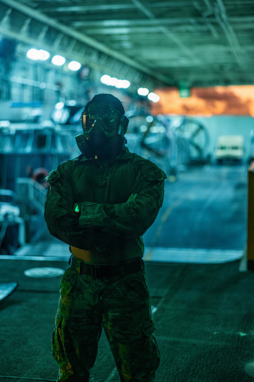 22nd MEU (SOC) | CLB-26 PTs during CBRN Drill Aboard USS San Antonio
