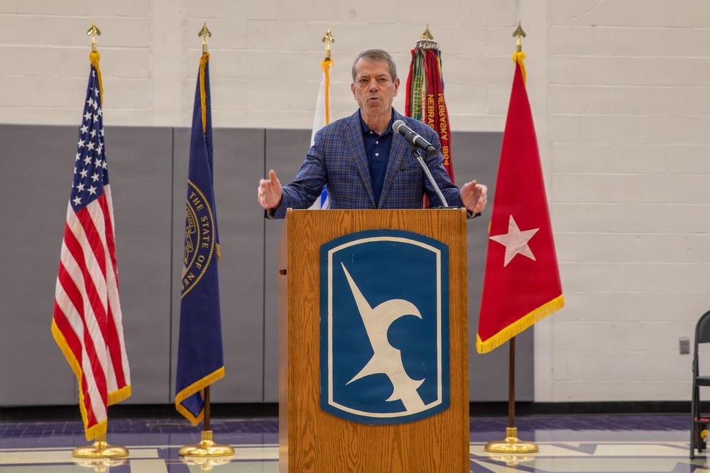 Family, Friends of 67th MEB Soldiers Gather to Say Farewell During a Send-off Ceremony for the Unit’s Deployment to the Horn of Africa