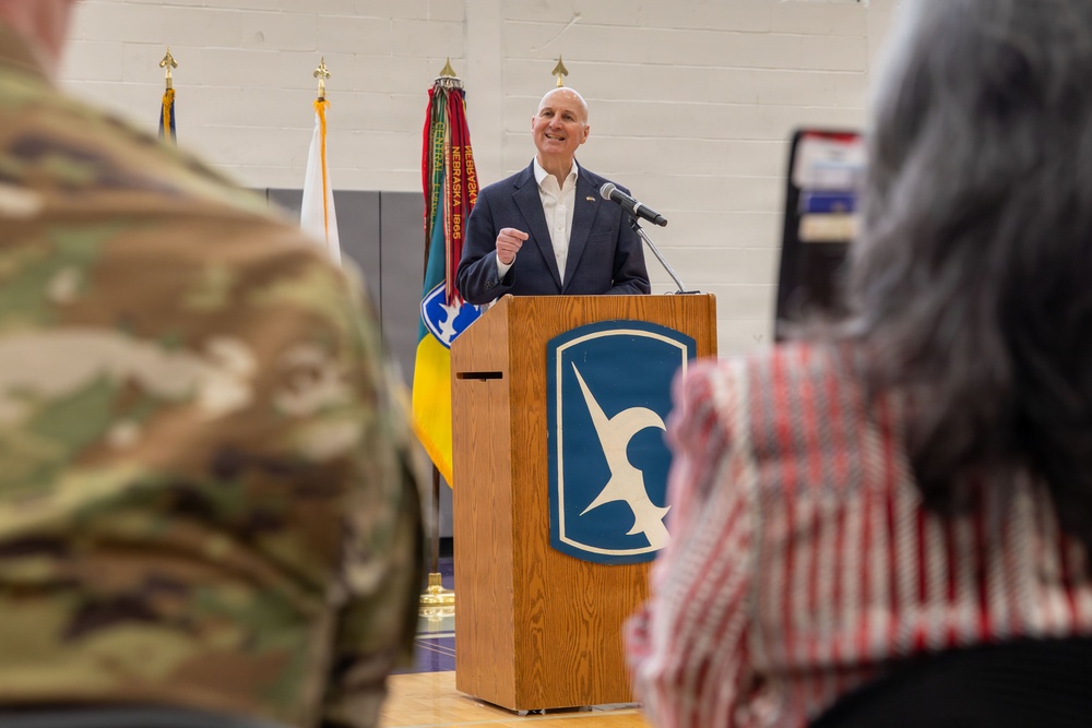 Family, Friends of 67th MEB Soldiers Gather to Say Farewell During a Send-off Ceremony for the Unit’s Deployment to the Horn of Africa