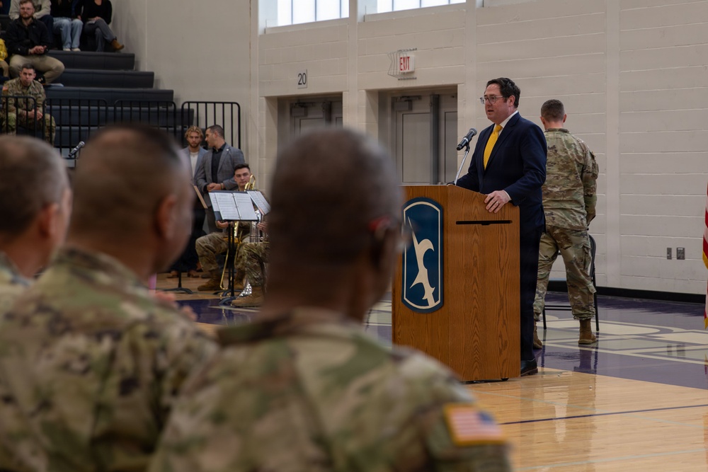 Family, Friends of 67th MEB Soldiers Gather to Say Farewell During a Send-off Ceremony for the Unit’s Deployment to the Horn of Africa