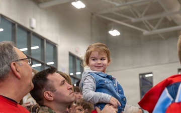 Family, Friends of 67th MEB Soldiers Gather to Say Farewell During a Send-off Ceremony for the Unit’s Deployment to the Horn of Africa