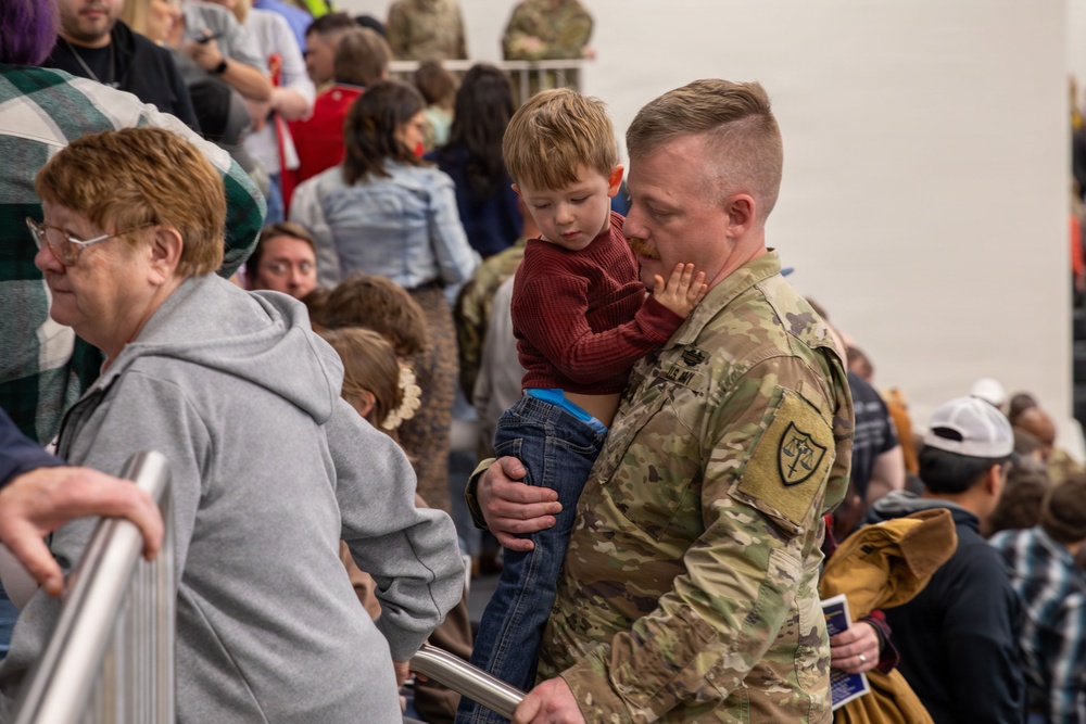 Family, Friends of 67th MEB Soldiers Gather to Say Farewell During a Send-off Ceremony for the Unit’s Deployment to the Horn of Africa