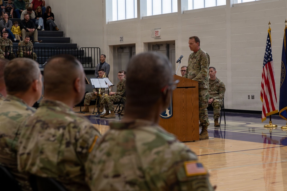 Family, Friends of 67th MEB Soldiers Gather to Say Farewell During a Send-off Ceremony for the Unit’s Deployment to the Horn of Africa