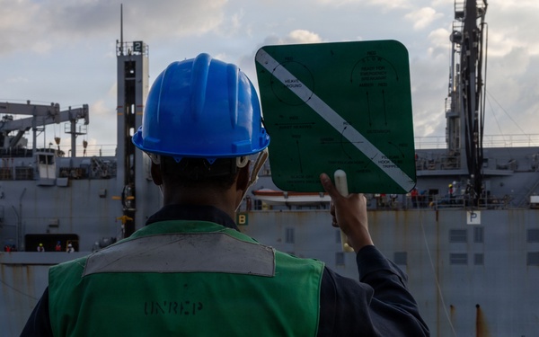 USS Oscar Austin (DDG 79) Conducts a Replenishment-At-Sea (RAS) with USNS William McLean (T-AKE 12)