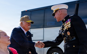 The Commandant, Gen. Eric M. Smith attends the commissioning of the USS Harvey C. Barnum Jr.