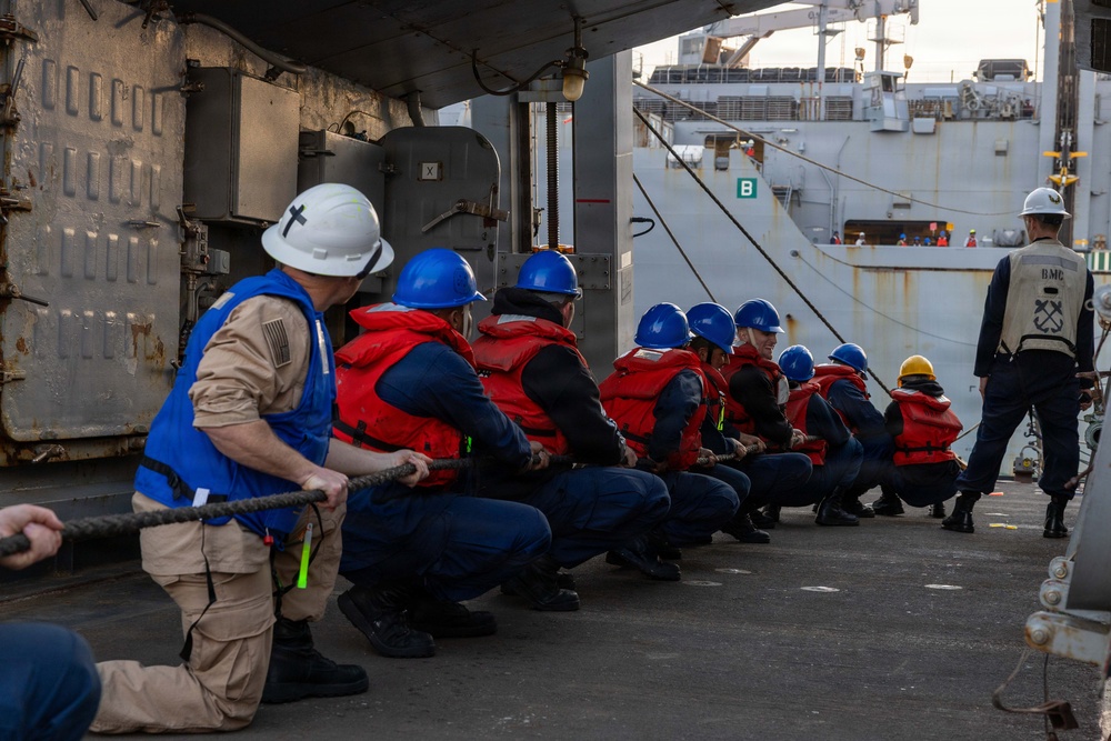 USS Oscar Austin (DDG 79) Conducts a Replenishment-At-Sea (RAS) with USNS William McLean (T-AKE 12)