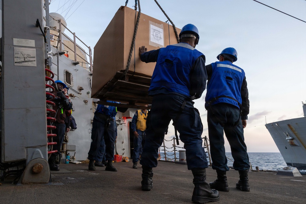 USS Oscar Austin (DDG 79) Conducts a Replenishment-At-Sea (RAS) with USNS William McLean (T-AKE 12)