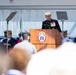 The Commandant, Gen. Eric M. Smith attends the commissioning of the USS Harvey C. Barnum Jr.