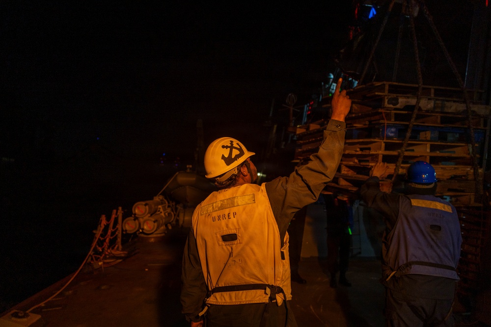 USS Oscar Austin (DDG 79) Conducts a Replenishment-At-Sea (RAS) with USNS William McLean (T-AKE 12)