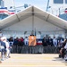 The Commandant, Gen. Eric M. Smith attends the commissioning of the USS Harvey C. Barnum Jr.