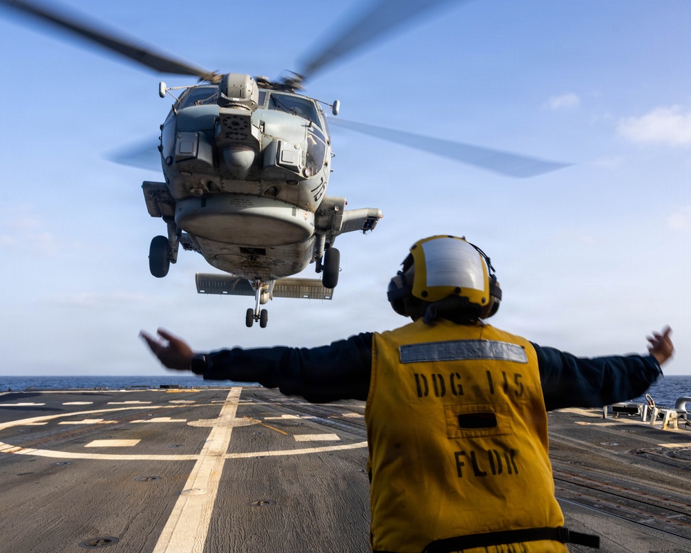USS Rafael Peralta Flight Operations