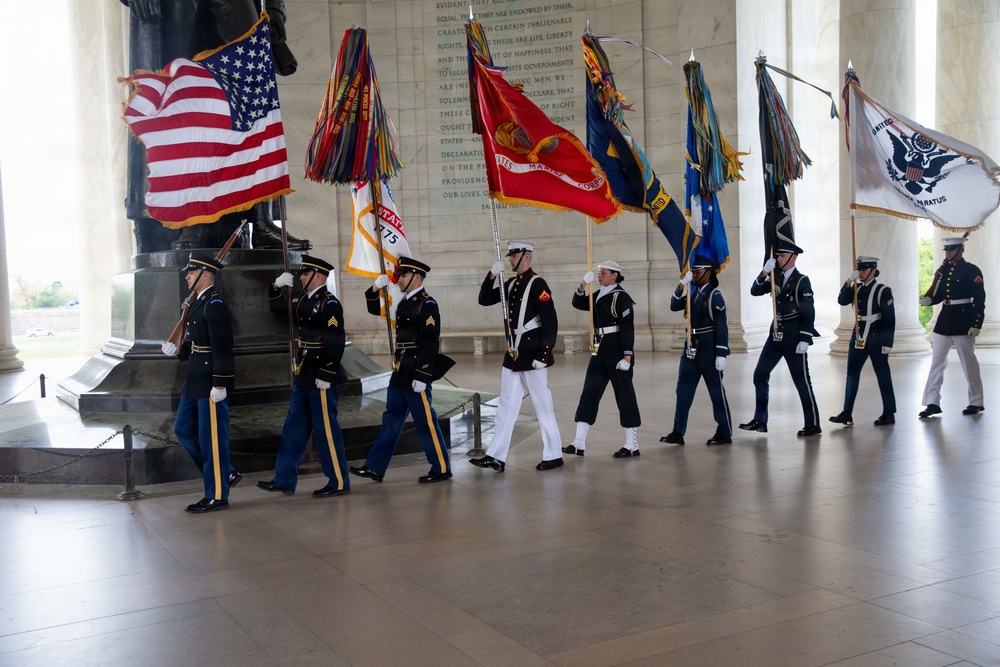 Armed Forces Full Honors Wreath Ceremony honoring President Thomas Jefferson