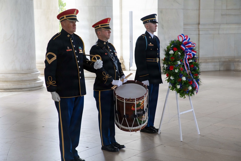 Armed Forces Full Honors Wreath Ceremony honoring President Thomas Jefferson