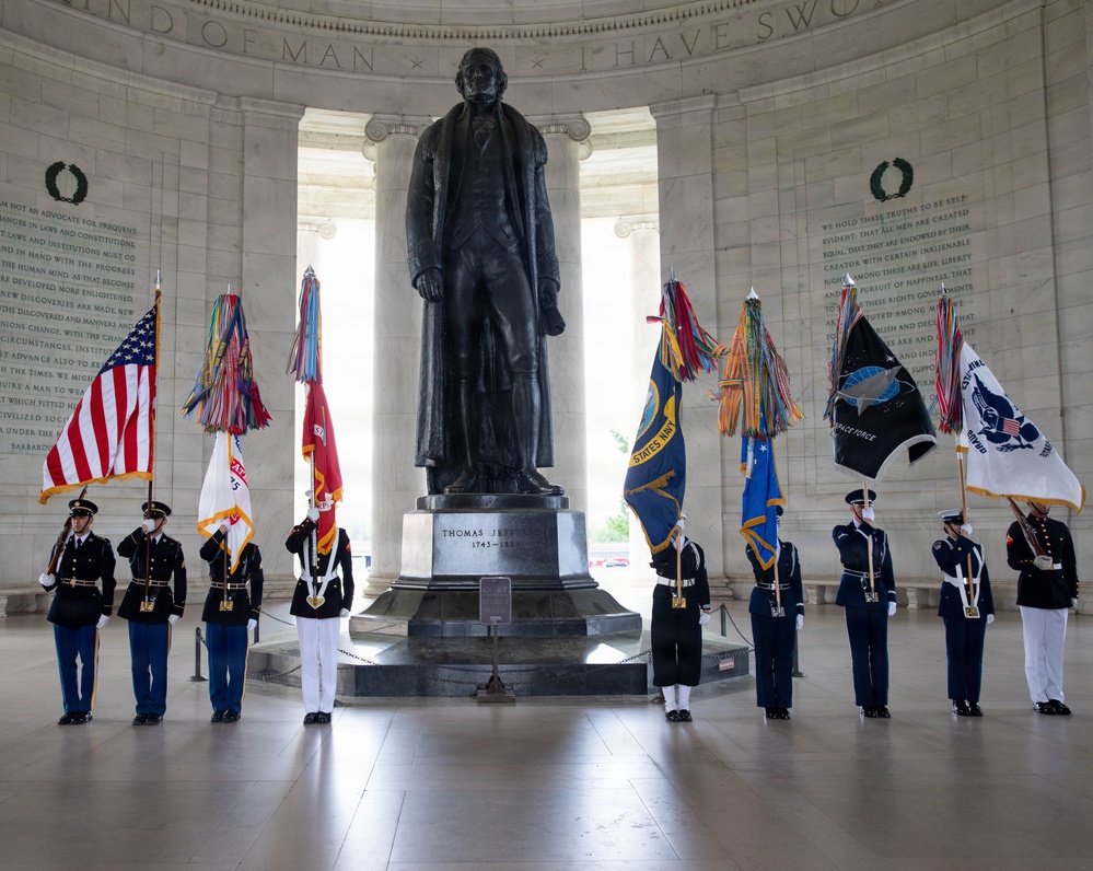 Armed Forces Full Honors Wreath Ceremony honoring President Thomas Jefferson