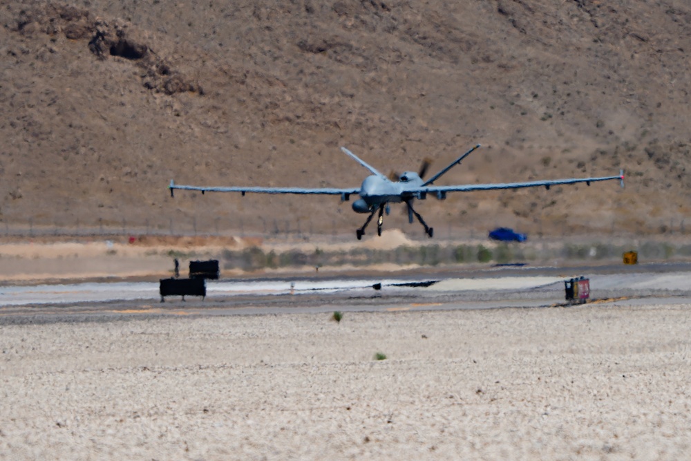 MQ-9 Reapers fly training missions at Creech AFB