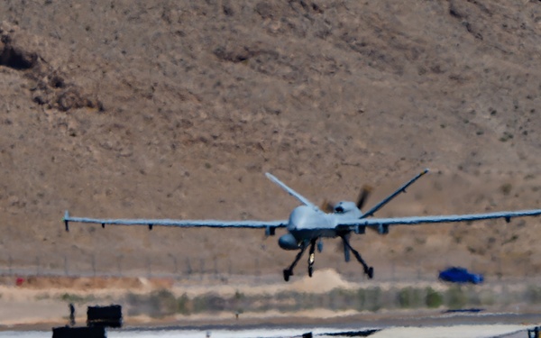 MQ-9 Reapers fly training missions at Creech AFB
