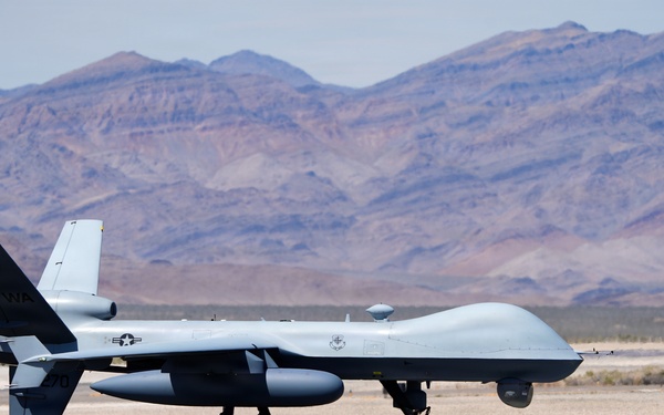 MQ-9 Reapers fly training missions at Creech AFB