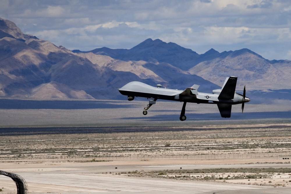MQ-9 Reapers fly training missions at Creech AFB