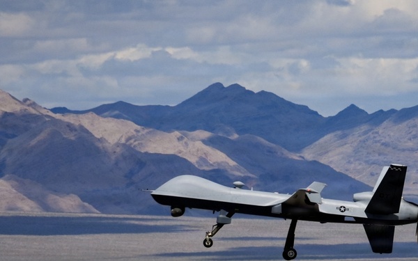 MQ-9 Reapers fly training missions at Creech AFB