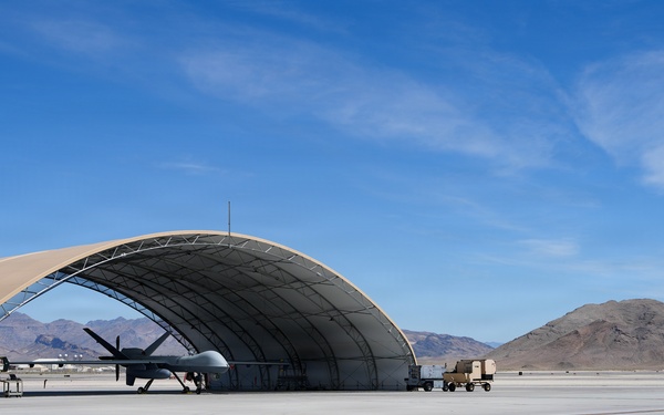 MQ-9 Reapers fly training missions at Creech AFB