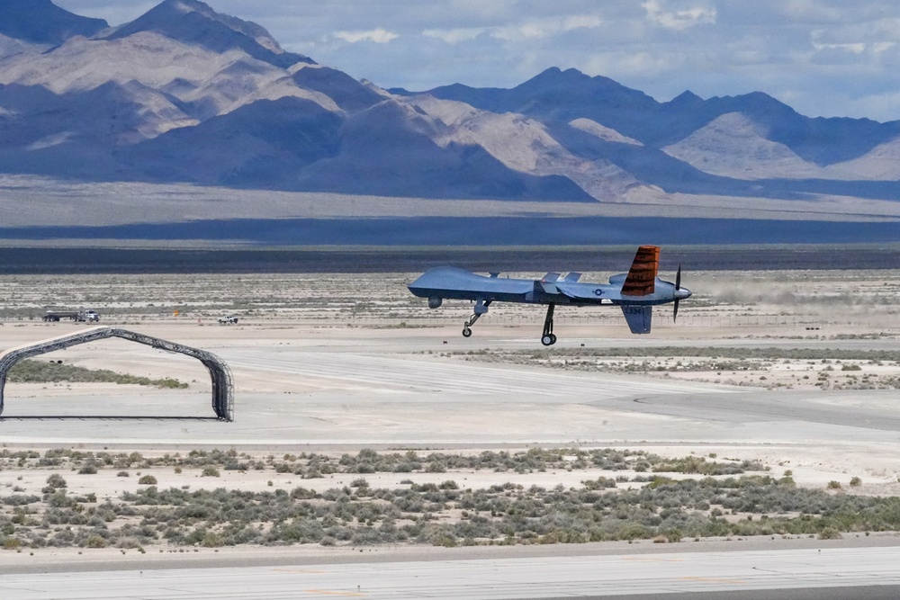 MQ-9 Reapers fly training missions at Creech AFB