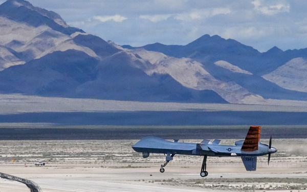 MQ-9 Reapers fly training missions at Creech AFB