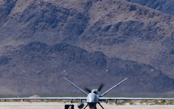 MQ-9 Reapers fly training missions at Creech AFB