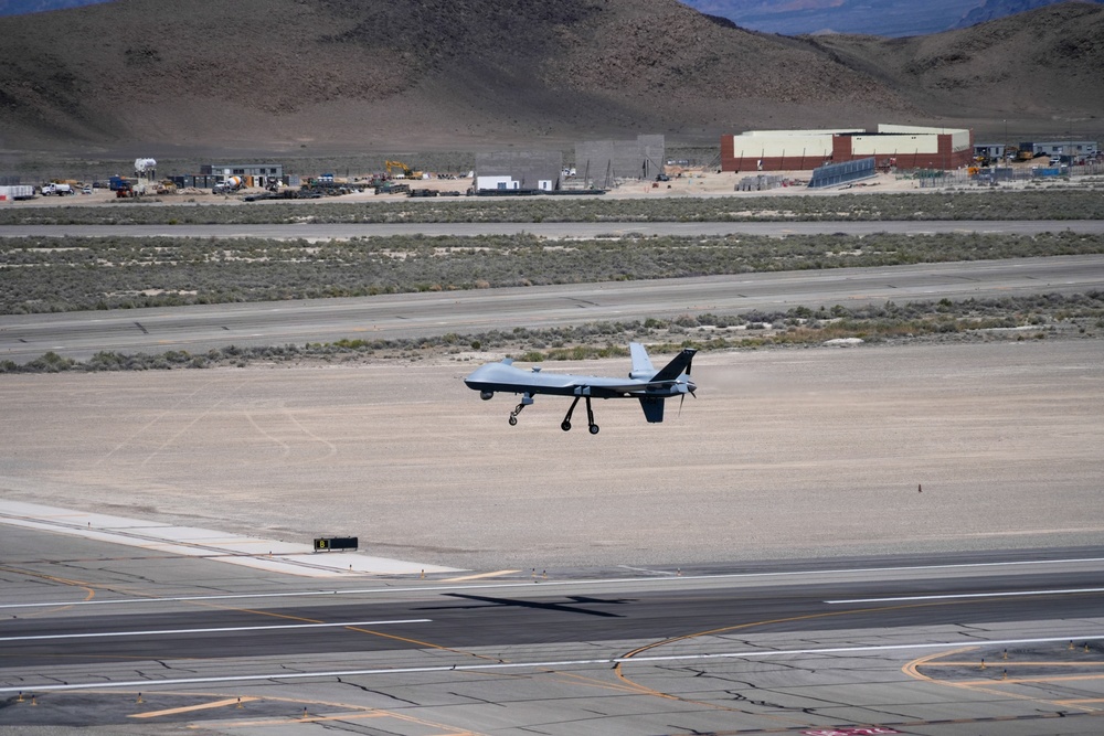 MQ-9 Reapers fly training missions at Creech AFB