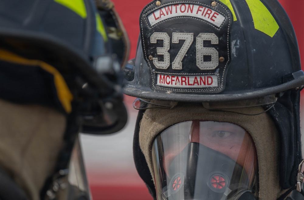 Partnership in action: Altus AFB, Lawton Fire Department train side by side