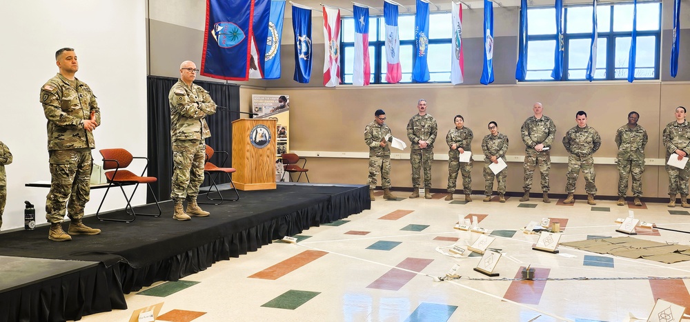 Fort McCoy NCO Academy’s Battle Staff NCO Course 004-26 students hold Combined Arms Rehearsal