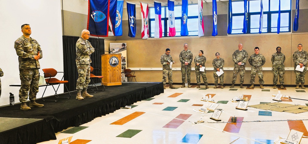 Fort McCoy NCO Academy’s Battle Staff NCO Course 004-26 students hold Combined Arms Rehearsal