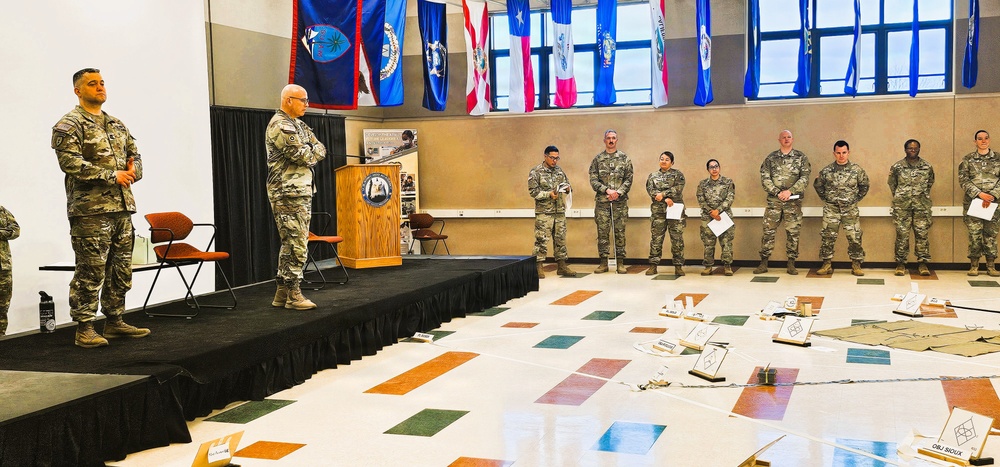 Fort McCoy NCO Academy’s Battle Staff NCO Course 004-26 students hold Combined Arms Rehearsal