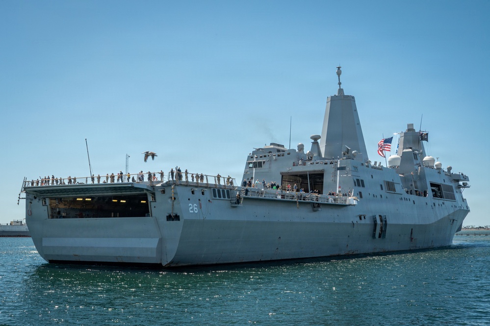 USS John P. Murtha Returns to San Diego following Recovery of NASA’s Artemis II Crew and Space Capsule