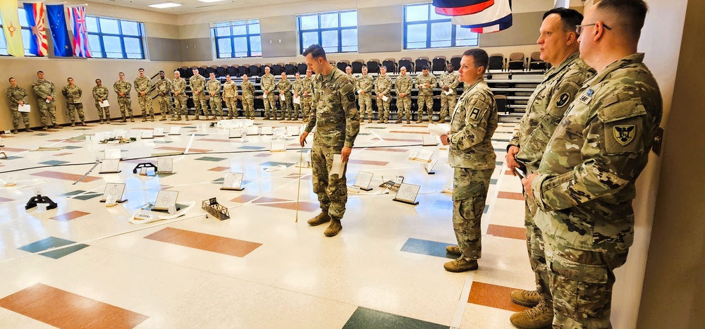 Fort McCoy NCO Academy’s Battle Staff NCO Course 004-26 students hold Combined Arms Rehearsal