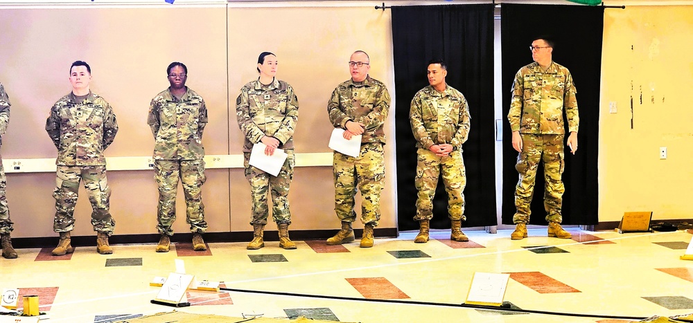 Fort McCoy NCO Academy’s Battle Staff NCO Course 004-26 students hold Combined Arms Rehearsal