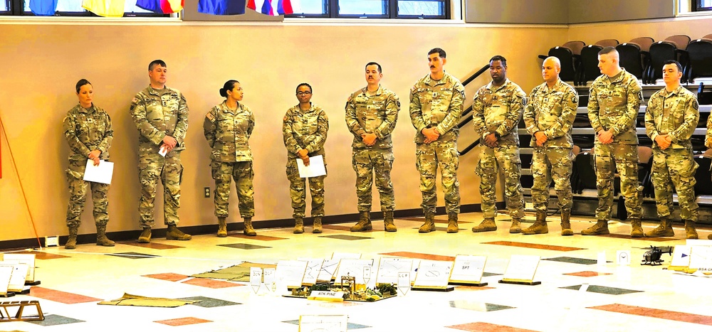 Fort McCoy NCO Academy’s Battle Staff NCO Course 004-26 students hold Combined Arms Rehearsal