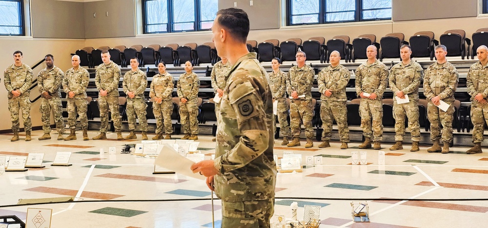 Fort McCoy NCO Academy’s Battle Staff NCO Course 004-26 students hold Combined Arms Rehearsal